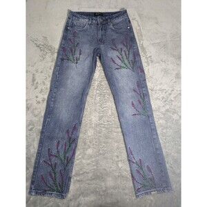 NWOT Mechali Denim Lavender Embroidery - Size S (Men's 30x32)